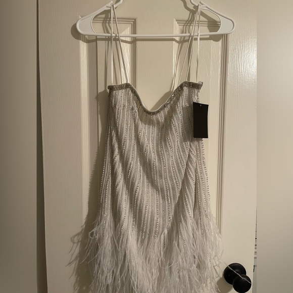 Retrofete Rubina Sequin Feather Dress - Picture 3 of 5